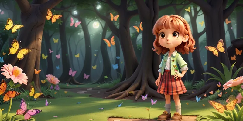 A Little Girl's Journey to Save the Enchanted Forest - Story