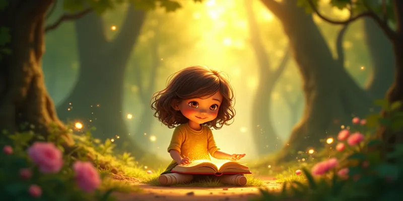 Eliana's Enchanted Journey Through Luminous Realms of Magic