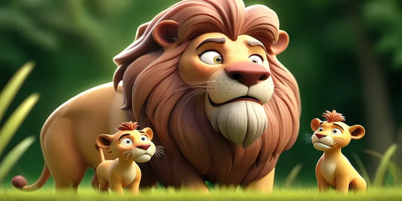 Father, Son, and the Magical Lion Leon's Journey