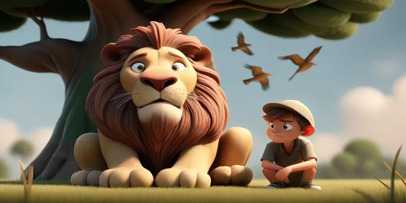 Father, Son, and the Magical Lion Leon's Journey - 9