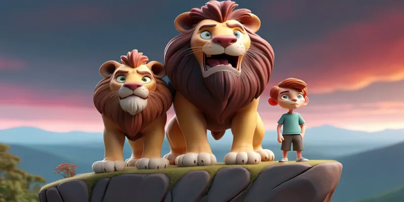 Father, Son, and the Magical Lion Leon's Journey - 4