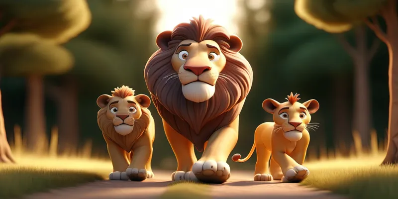 Father, Son, and the Magical Lion Leon's Journey - 10