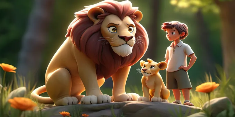 Father, Son, and the Magical Lion Leon's Journey - 2