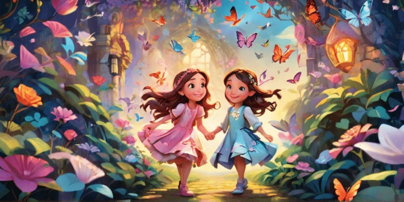 Lily and Rose's Secret Garden A Tale of Sisterly Magic