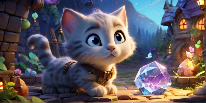 Whiskers and the Enchanted Crystal A Village's Tale